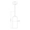 Z-Lite Monty 1 Light Pendant, Matte Black & Matte Opal 732P17-MB - alternate 8